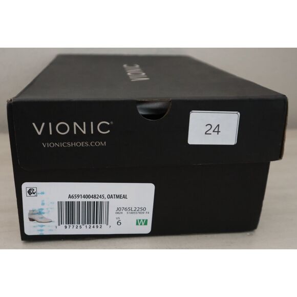 Vionic J0765L2250 Women's Sz 6W Oatmeal/Beige Leather Farrah Ankle Boots - Picture 13 of 13